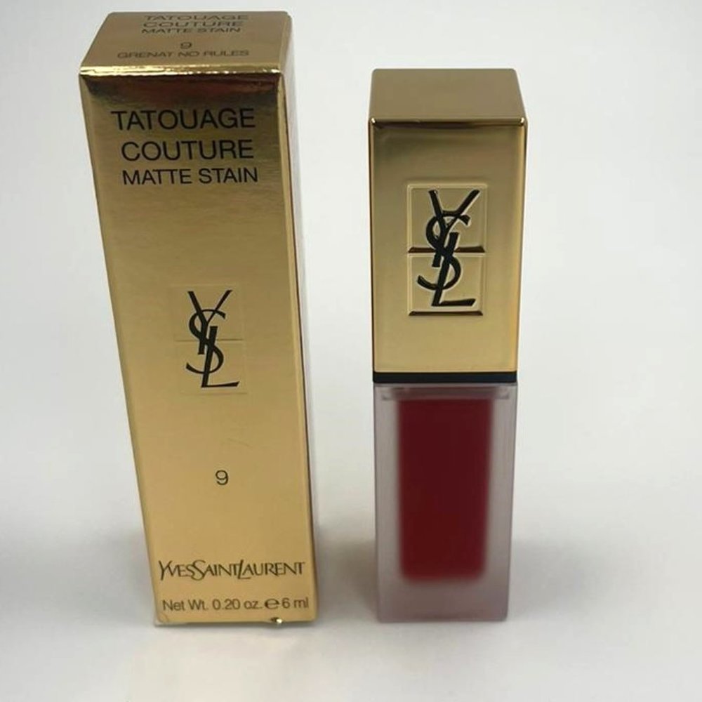 YSL TATOUAGE COUTURE MATTE STAIN 9 GRENAT NO RULES BRAND NEW